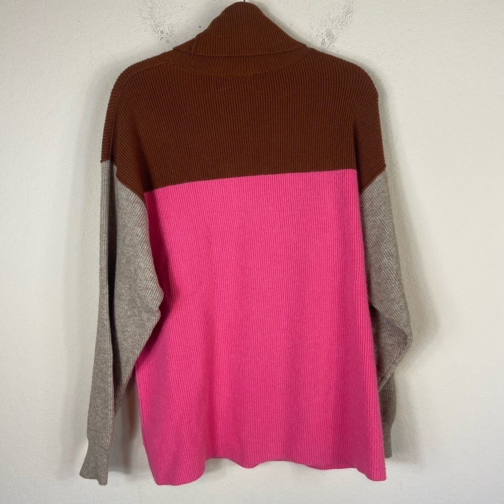 Free People Color-Block Turtleneck Sweater Size Small - Picture 5 of 8